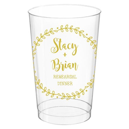 Sweet Wreath Clear Plastic Cups